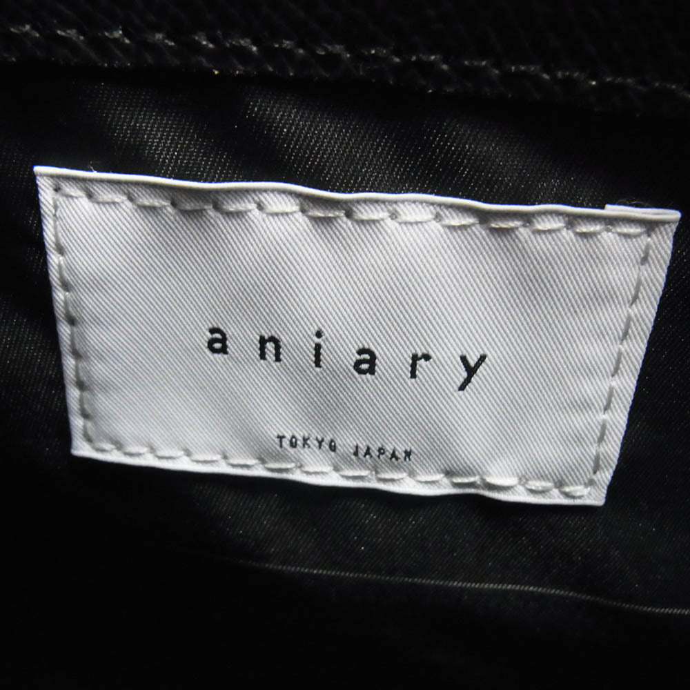 aniary アニアリ 33-02000 エスフィルムレザー トートバッグ ブラック系【新古品】【未使用】【中古】