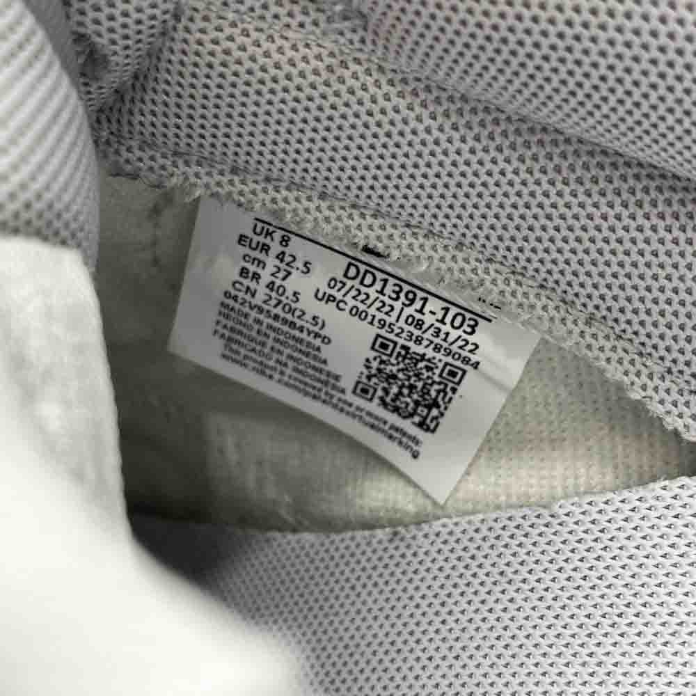 NIKE ナイキ DD1391-103 Dunk Low Grey Fog ダンク ロー グレーフォグ ローカット スニーカー ホワイト系 グレー系 27cm【中古】