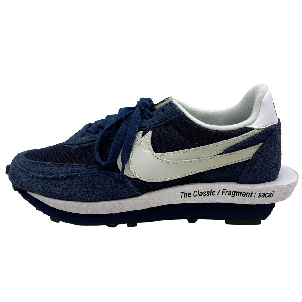 NIKE ナイキ DH2684-400 × Fragment × sacai LD Waffle Blackended Blue フラグメント × サカイ LD ワッフル ブラックエンデッド ブルー ローカット スニーカー ネイビー系 27cm【美品】【中古】