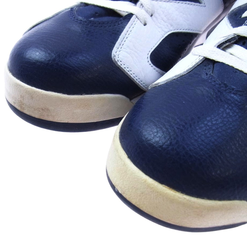 NIKE ナイキ 384664-130 【観賞用】 AIR JORDAN 6 RETRO OLYMPIC エアジョーダン 6 レトロ オリンピック スニーカー オフホワイト系 ネイビー系 31cm【中古】