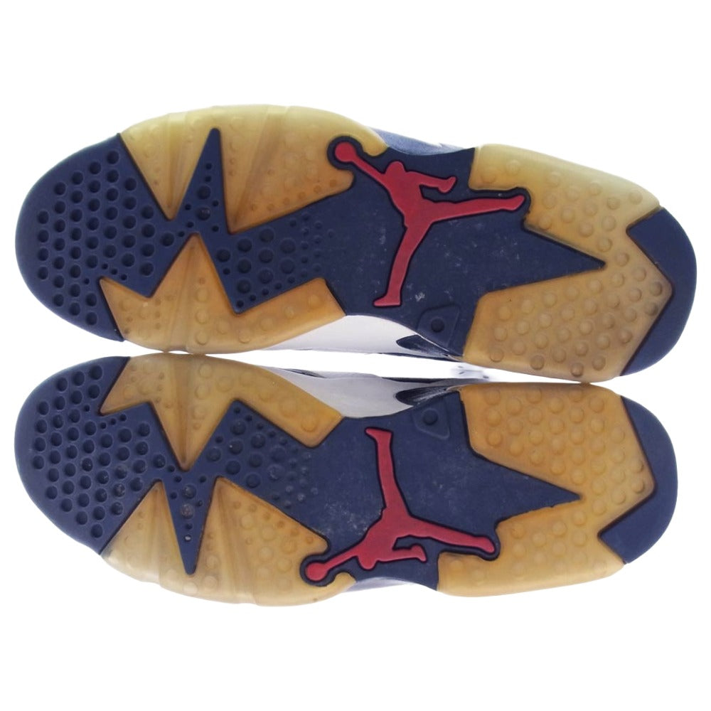 NIKE ナイキ 384664-130 【観賞用】 AIR JORDAN 6 RETRO OLYMPIC エアジョーダン 6 レトロ オリンピック スニーカー オフホワイト系 ネイビー系 31cm【中古】