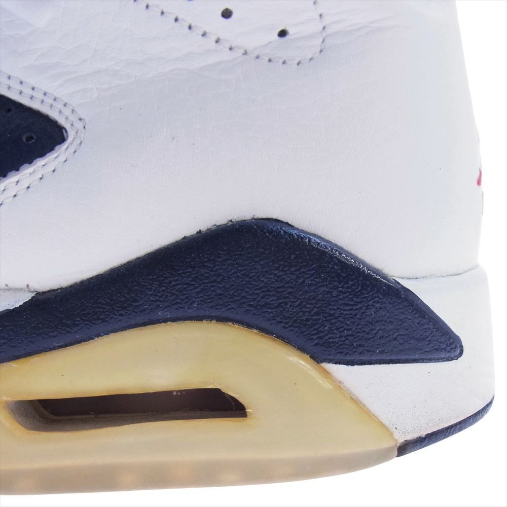 NIKE ナイキ 384664-130 【観賞用】 AIR JORDAN 6 RETRO OLYMPIC エアジョーダン 6 レトロ オリンピック スニーカー オフホワイト系 ネイビー系 31cm【中古】