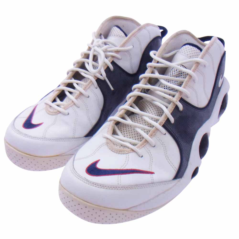 NIKE ナイキ 317810-141 【観賞用】AIR ZOOM FLIGHT PREMIUM エアズームフライトプレミアム スニーカー ホワイト系 ネイビー系 31cm【中古】