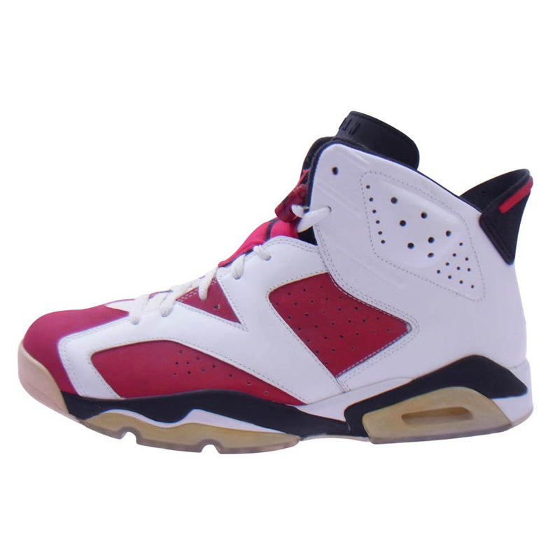 NIKE ナイキ 384664-160 【観賞用】 AIR JORDAN 6 RETRO CARMINE エアジョーダン レトロ カーマイン スニーカー ホワイト系 レッド系 31cm【中古】