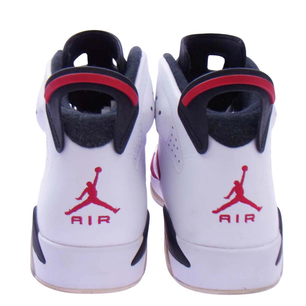 NIKE ナイキ 384664-160 【観賞用】 AIR JORDAN 6 RETRO CARMINE エアジョーダン レトロ カーマイン スニーカー ホワイト系 レッド系 31cm【中古】