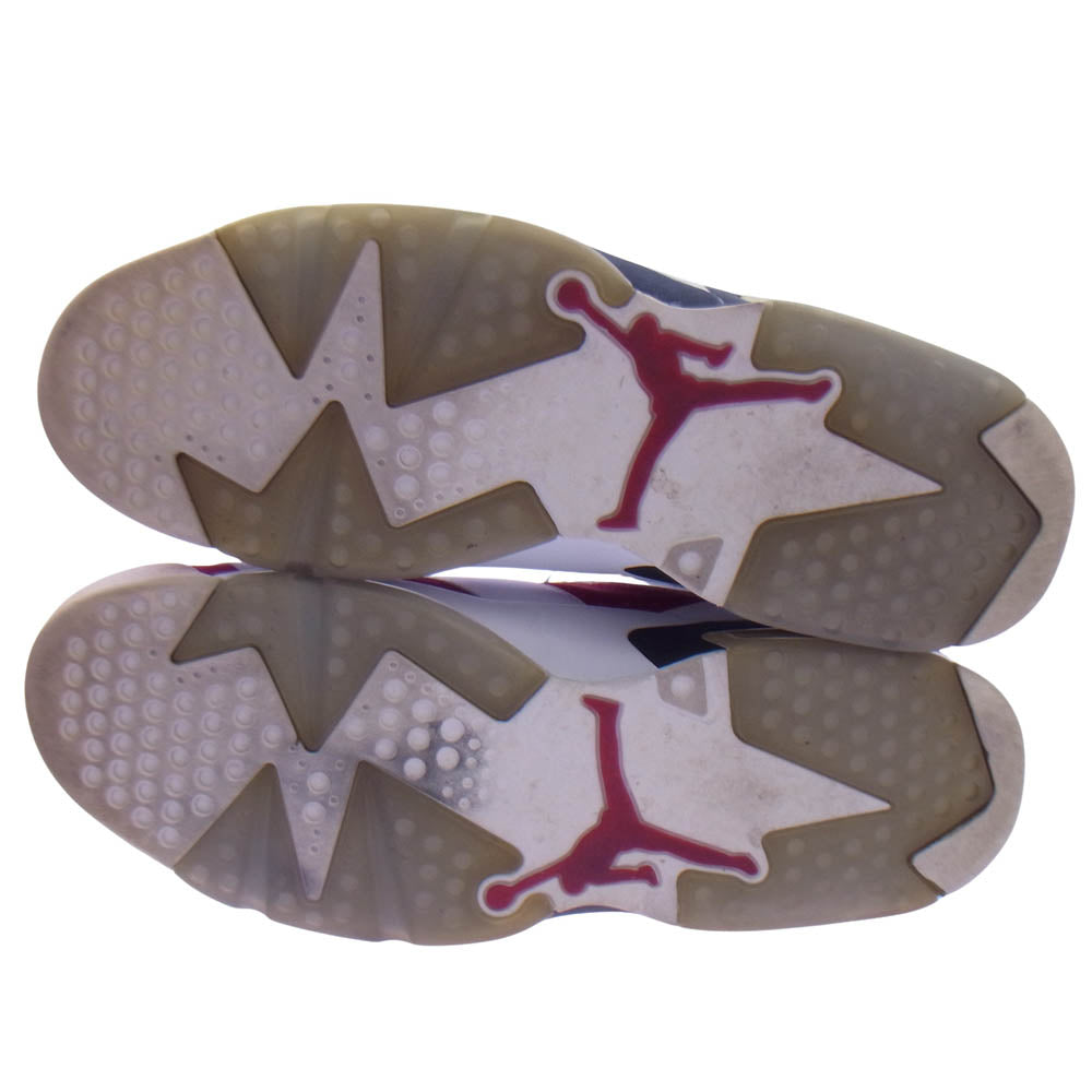 NIKE ナイキ 384664-160 【観賞用】 AIR JORDAN 6 RETRO CARMINE エアジョーダン レトロ カーマイン スニーカー ホワイト系 レッド系 31cm【中古】