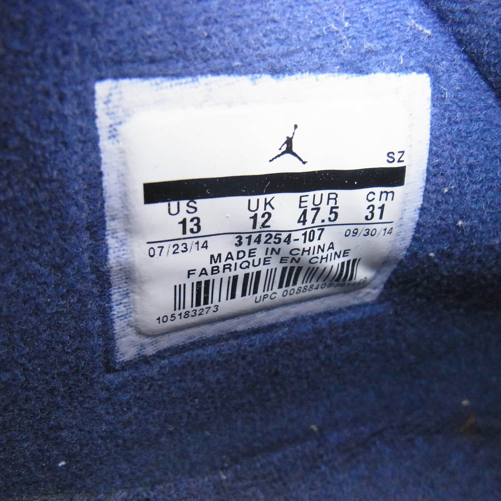 NIKE ナイキ 314254-107 AIR JORDAN 4 RETRO COLUMBIA エアジョーダン4 コロンビア スニーカー ホワイト系 31cm【中古】