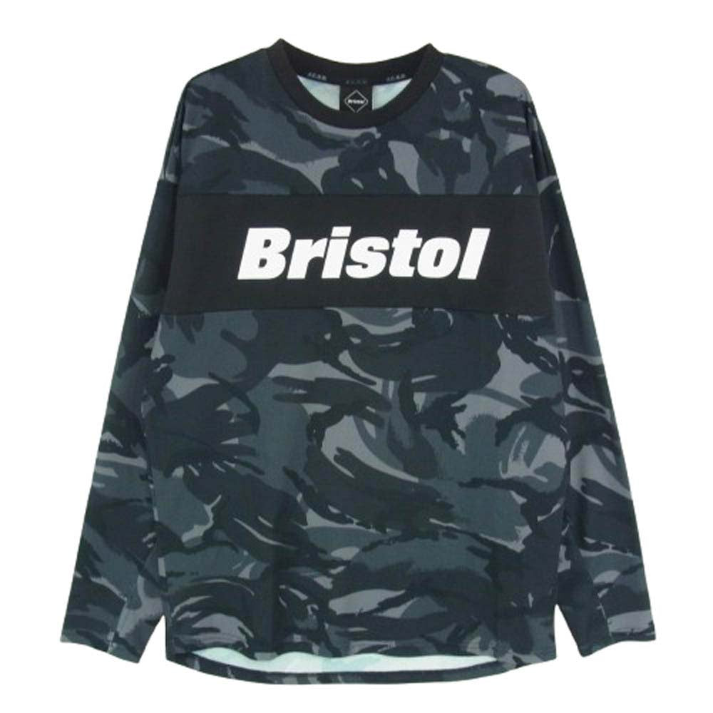 F.C.R.B. エフシーアールビー 22SS FCRB-220048 L/S TOP TOUR TEE ツアー カモフラ 迷彩柄 長袖 Tシャツ ダークグレー系 M【中古】