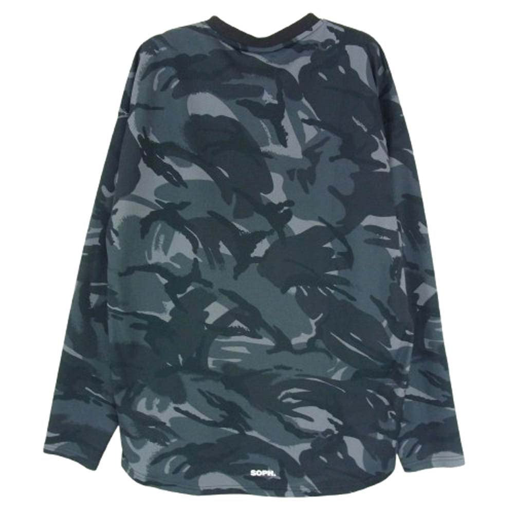 F.C.R.B. エフシーアールビー 22SS FCRB-220048 L/S TOP TOUR TEE ツアー カモフラ 迷彩柄 長袖 Tシャツ ダークグレー系 M【中古】