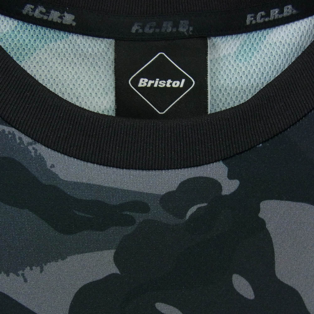 F.C.R.B. エフシーアールビー 22SS FCRB-220048 L/S TOP TOUR TEE ツアー カモフラ 迷彩柄 長袖 Tシャツ ダークグレー系 M【中古】