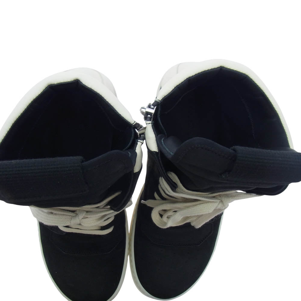 Rick Owens リックオウエンス GEOBASKET ジオバスケット ハイカット スニーカー ブラック系 ホワイト系 41【中古】