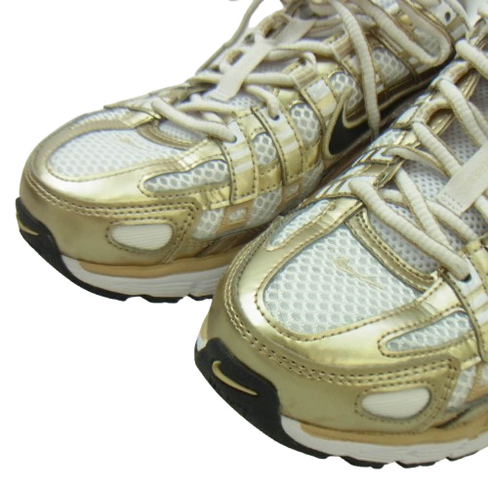 NIKE ナイキ IF1787-100 Women's P-6000 Gold ウィメンズ ゴールド ローカット スニーカー ゴールド系 ホワイト系 25.5cm【中古】