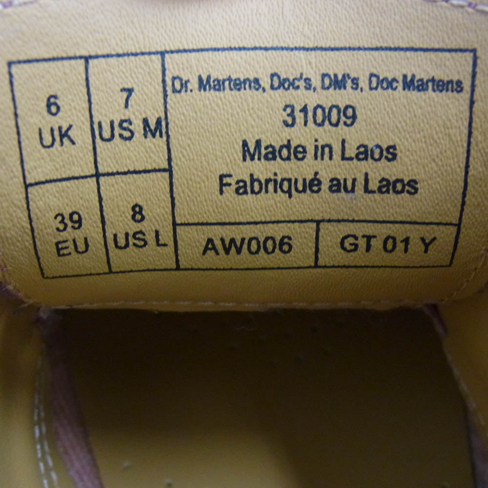 Dr.Martens ドクターマーチン ３ホール レザー シューズ ピンク系 uk6【美品】【中古】