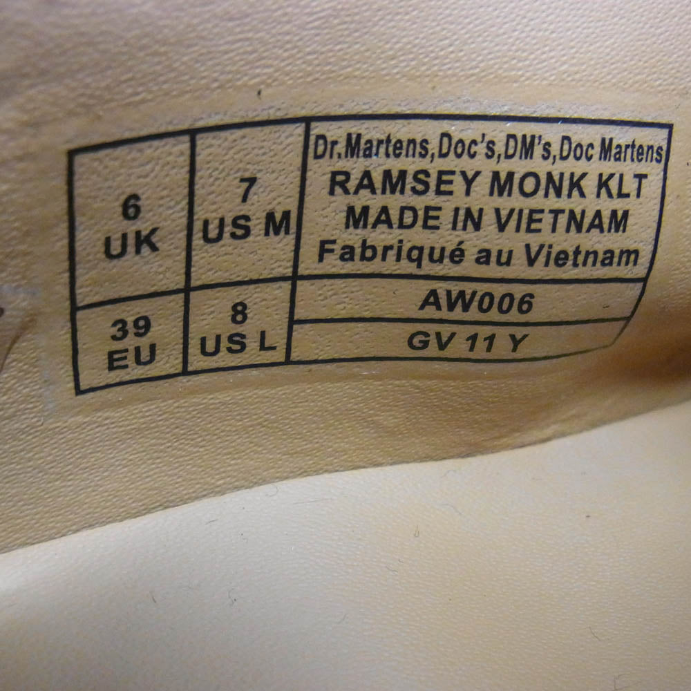 Dr.Martens ドクターマーチン ramsey monk klt スエード タッセル ローファー ピンク系 US7【中古】