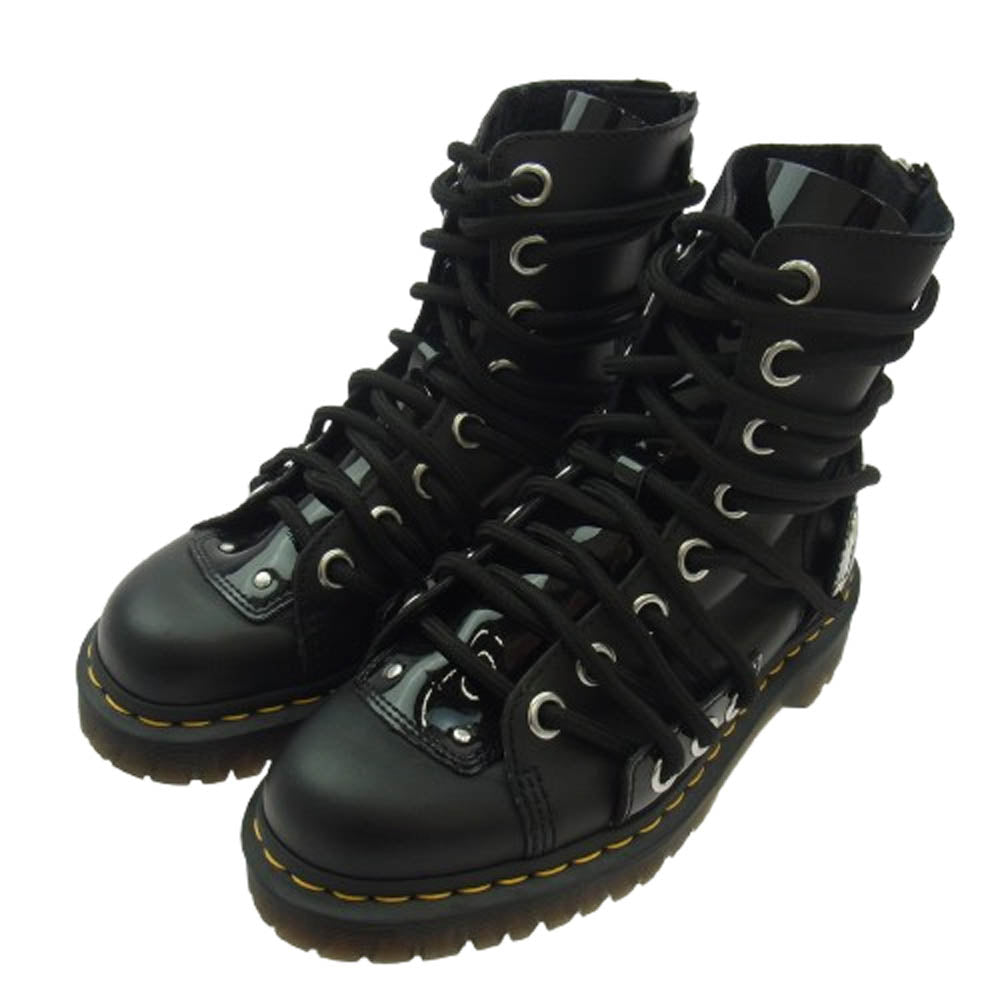Dr.Martens ドクターマーチン daria ダリア 8ホール レザー ブーツ ブラック系 UK6【中古】