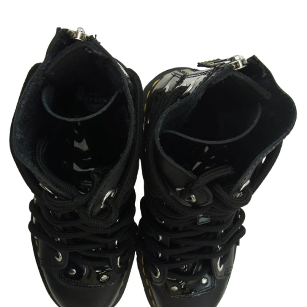 Dr.Martens ドクターマーチン daria ダリア 8ホール レザー ブーツ ブラック系 UK6【中古】