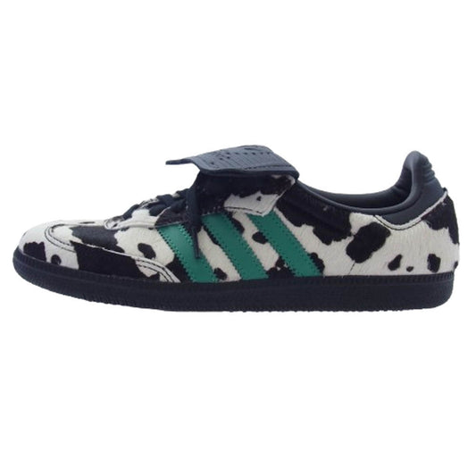 adidas アディダス JS3930 SAMBA LT W Cow Print カウプリント サンバ ロングタン スニーカー ブラック系 ホワイト系 グリーン系 25.5cm【中古】