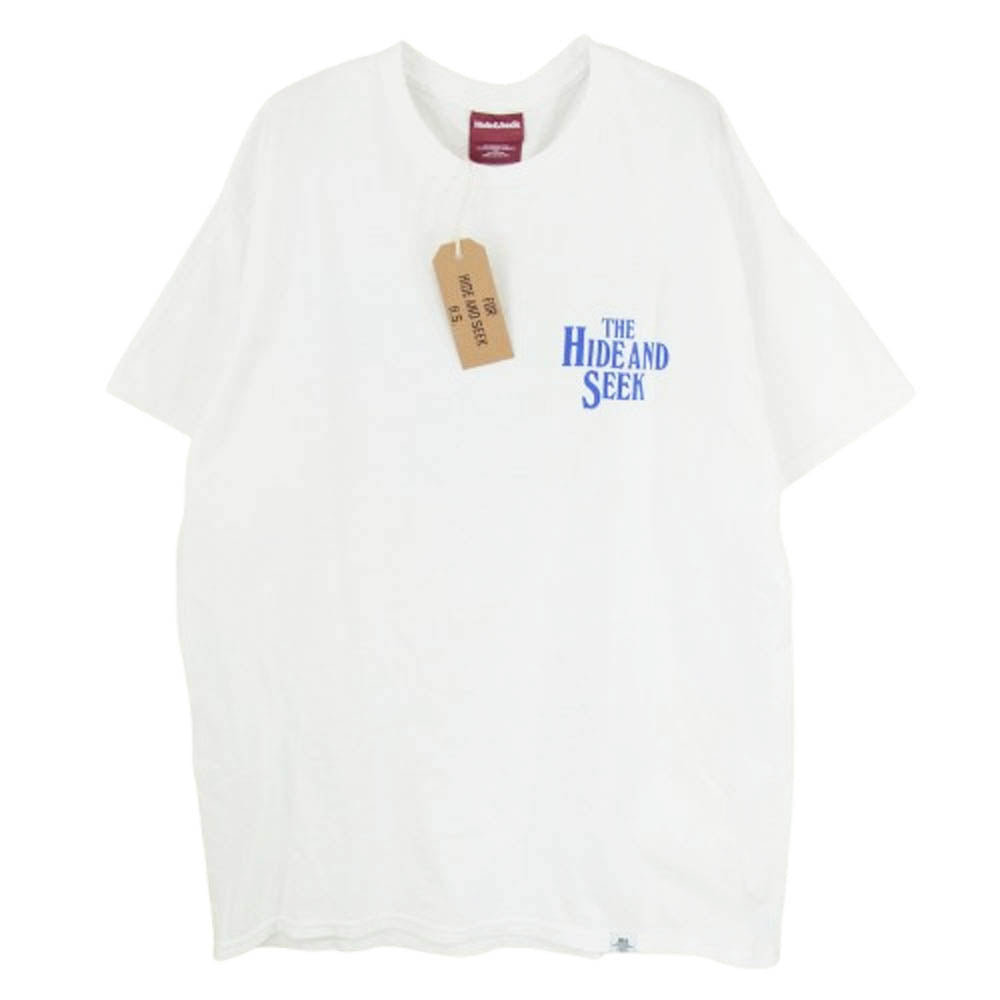 HideandSeek ハイドアンドシーク バックロゴ 半袖 Tシャツ ホワイト系 L【中古】
