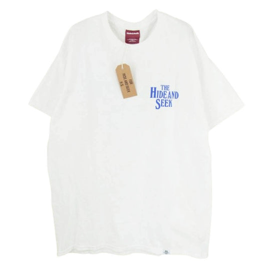 HideandSeek ハイドアンドシーク バックロゴ 半袖 Tシャツ ホワイト系 L【中古】