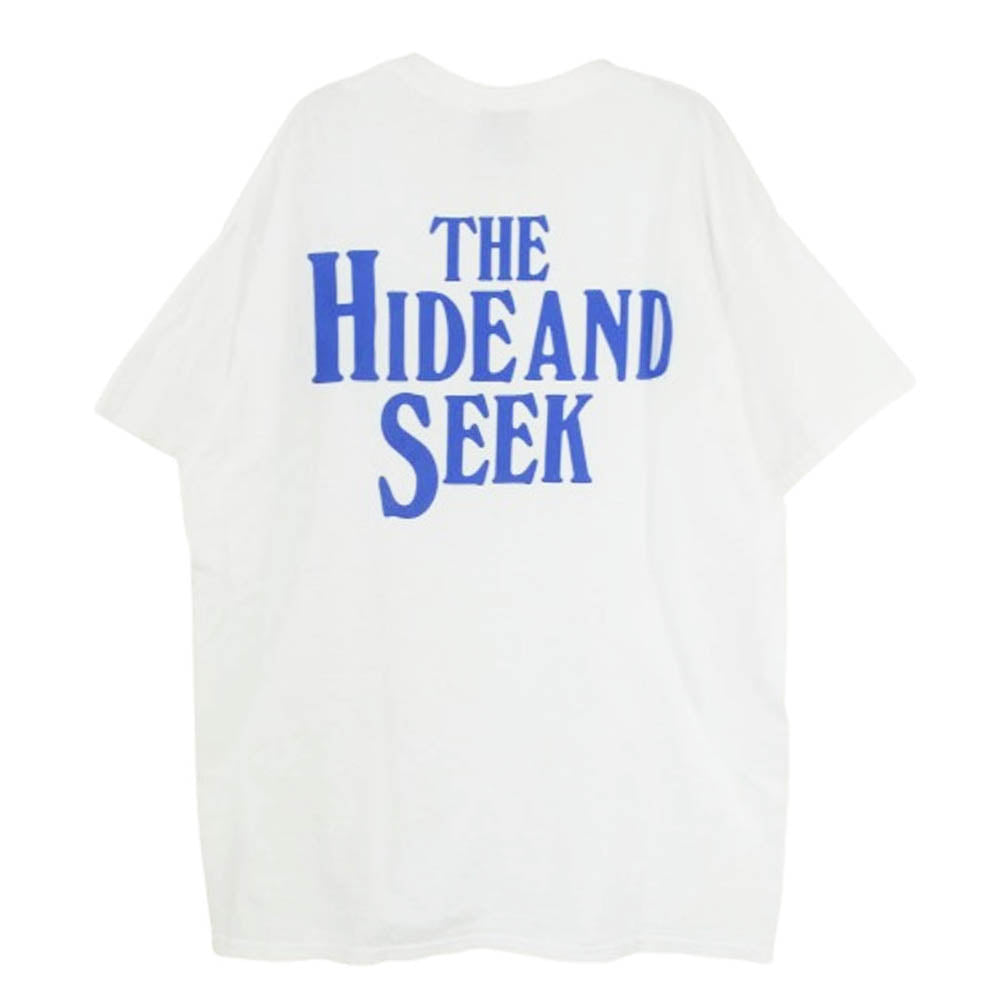 HideandSeek ハイドアンドシーク バックロゴ 半袖 Tシャツ ホワイト系 L【中古】