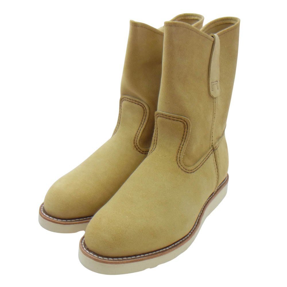 RED WING レッドウィング 8168 9-inch Pecos 9インチ ペコス スエード ブーツ ベージュ系 26.5cm【美品】【中古】