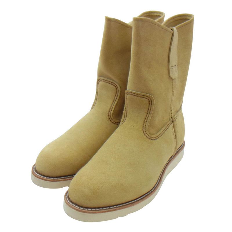 RED WING レッドウィング 8168 9-inch Pecos 9インチ ペコス スエード ブーツ ベージュ系 26.5cm【美品】【中古】