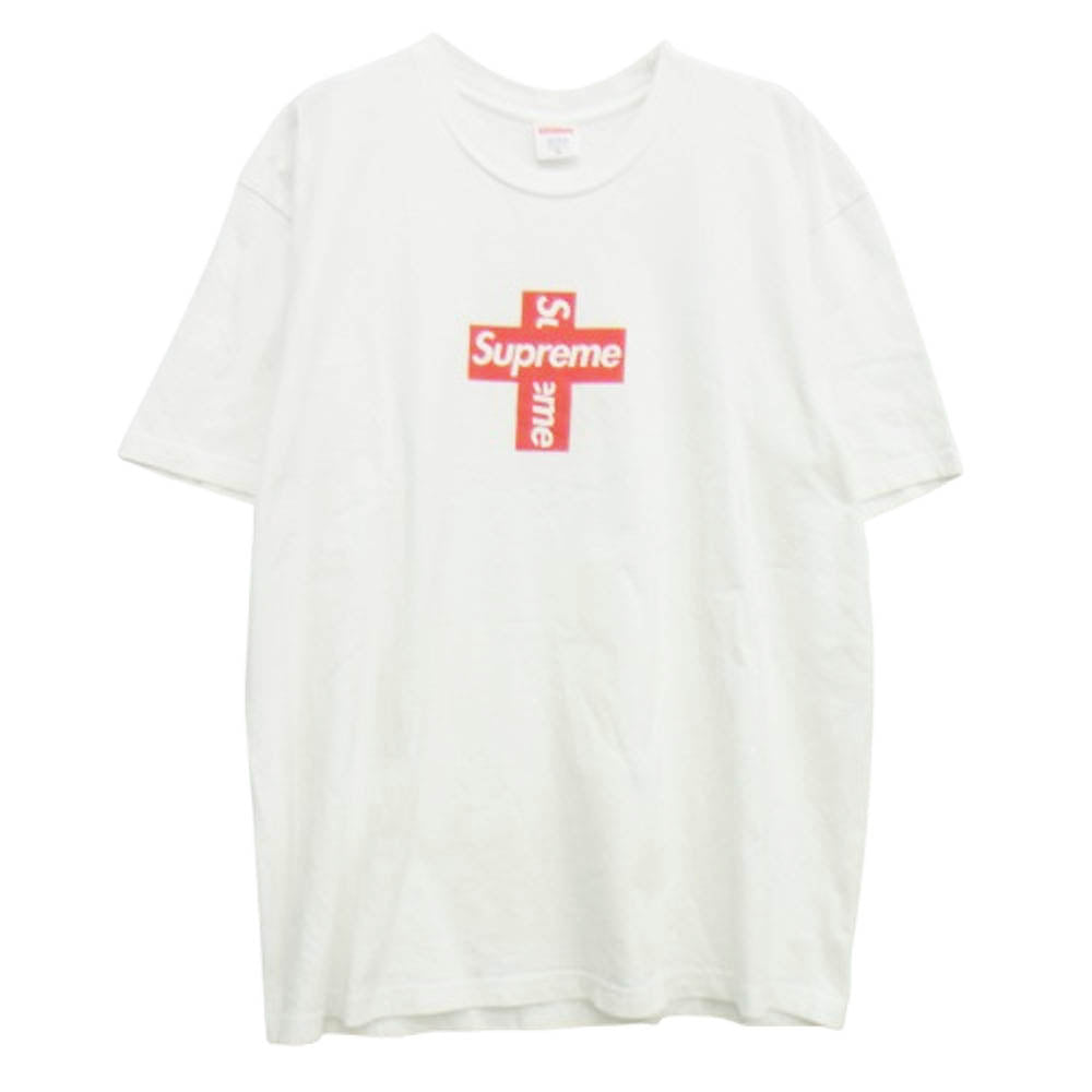 Supreme シュプリーム 20AW CROSS BOX LOGO TEE クロス ボックスロゴ 半袖 Tシャツ ホワイト系 XL【中古】