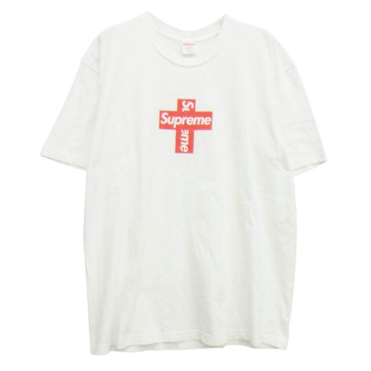 Supreme シュプリーム 20AW CROSS BOX LOGO TEE クロス ボックスロゴ 半袖 Tシャツ ホワイト系 XL【中古】