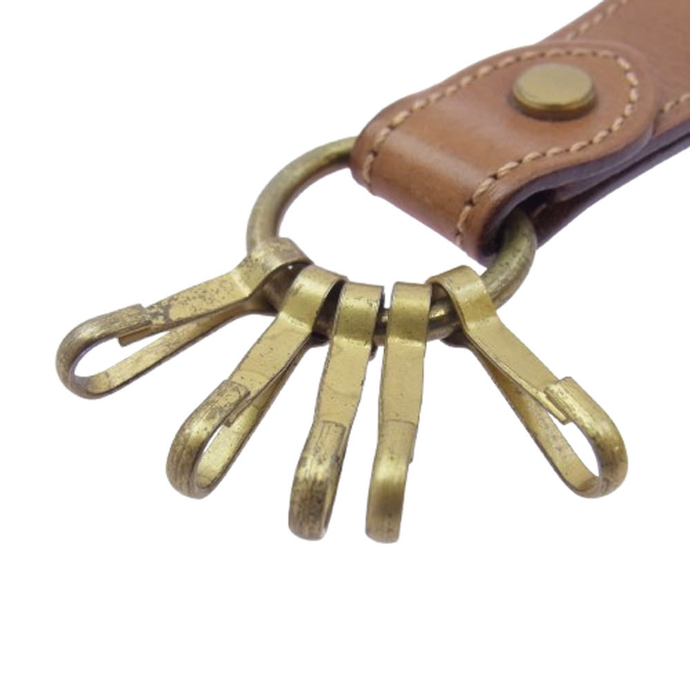 土屋鞄製造所 5連 ナチューラ ヌメ革 キーホルダー ブラウン系【中古】