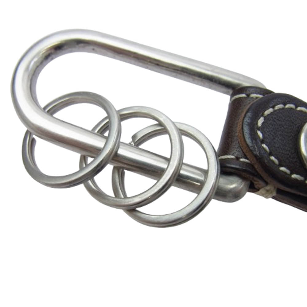 土屋鞄製造所 ディアリオ デイリー レザー キーホルダー 3連 ブラウン系【中古】