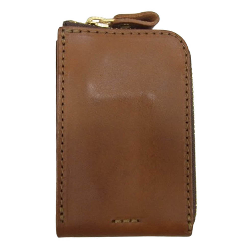 ORGAN オルガン L字ファスナー マルチ カードポケット付きキーケース ブラウン系【中古】