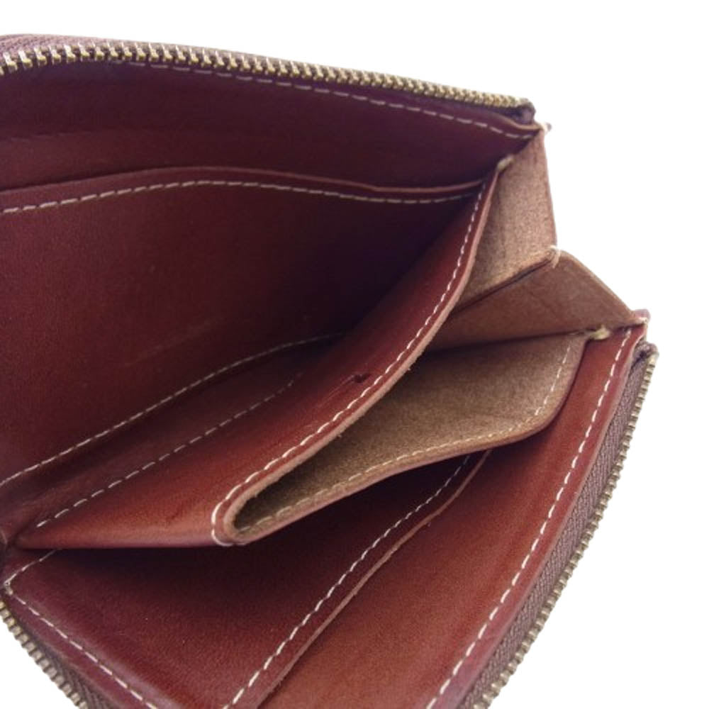 土屋鞄製造所 ディアリオ ハンディ L字ファスナー コンパクトウォレット 財布 ブラウン系【中古】