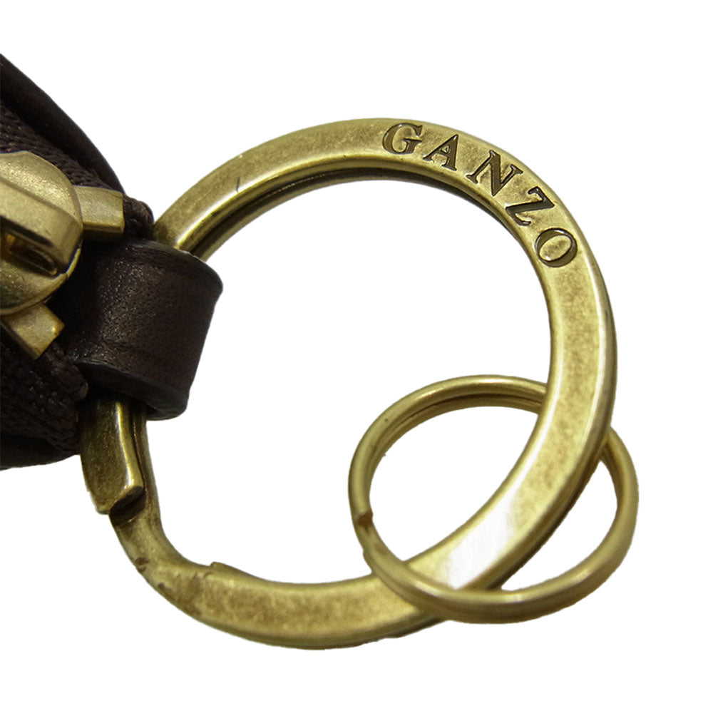 GANZO ガンゾ GUD ST レザー キーポーチ ダークブラウン系【中古】