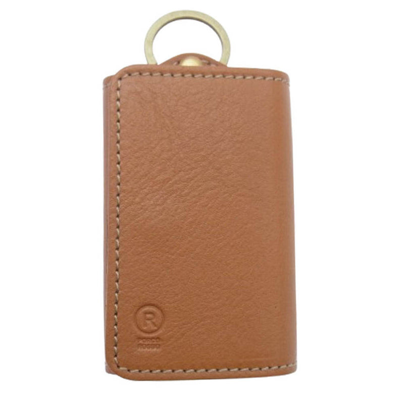 ポルコロッソ キーリング付き レザー コインケース 小銭入れ ライトブラウン系【中古】