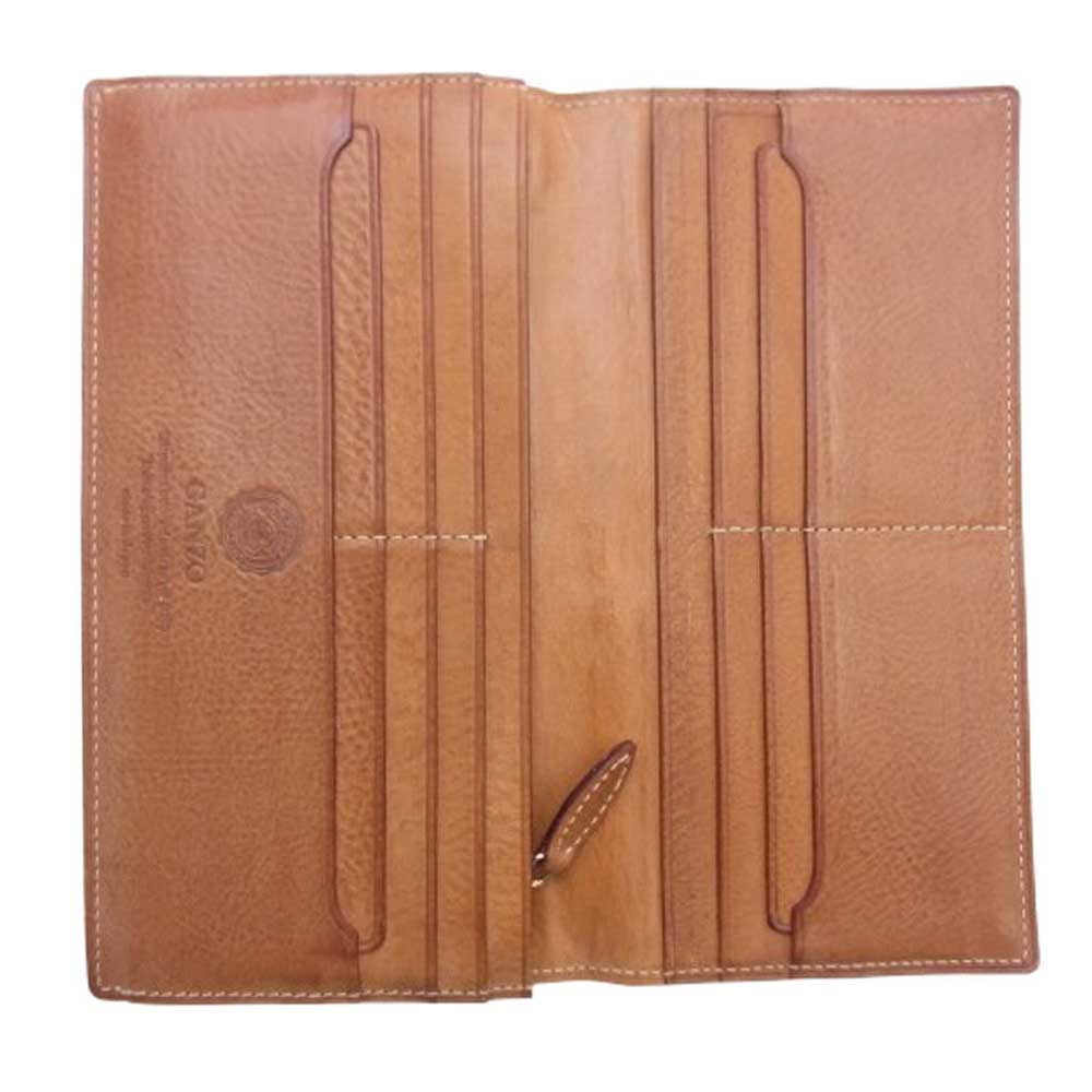 GANZO ガンゾ シンブライドルレザー ロングウォレット 長財布 ブラウン系【中古】