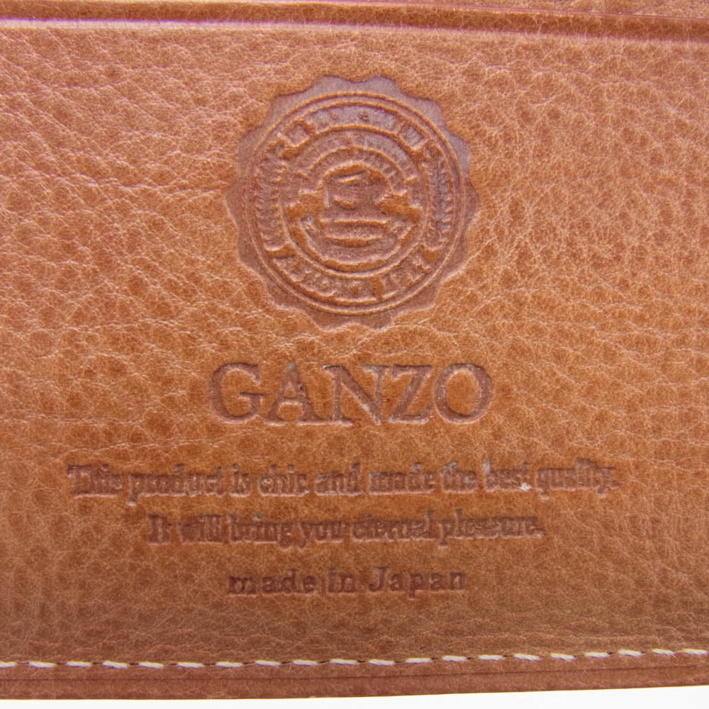 GANZO ガンゾ シンブライドルレザー ロングウォレット 長財布 ブラウン系【中古】
