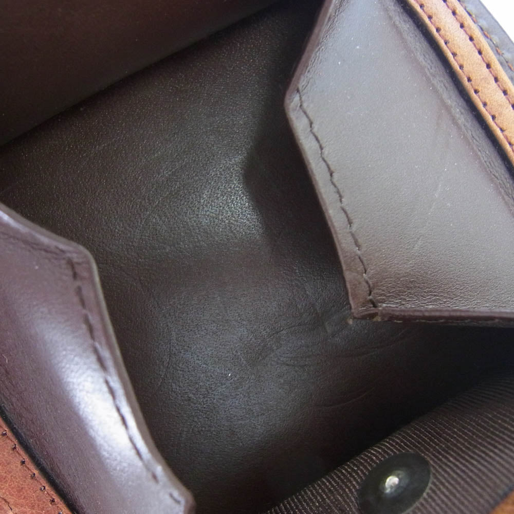 土屋鞄製造所 URBANO ウルバーノ レザー 二つ折り財布 コンパクトウォレット ブラウン系【中古】