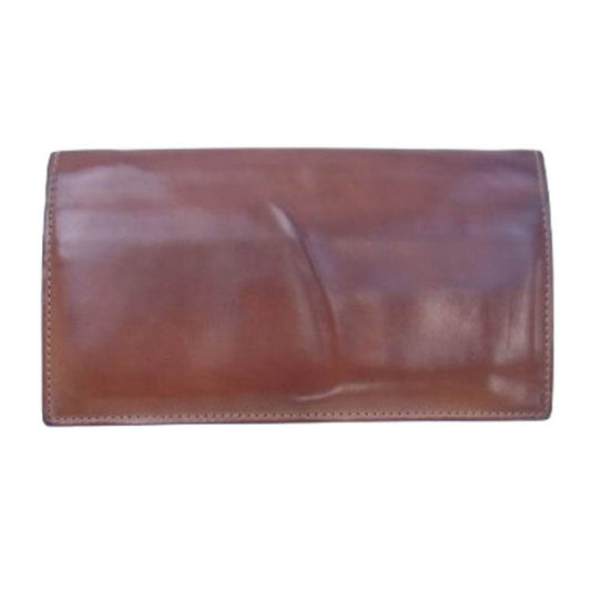 GANZO ガンゾ ホーウィン社製 シェルコードバン 馬革 ロングウォレット 長財布 ブラウン系【中古】