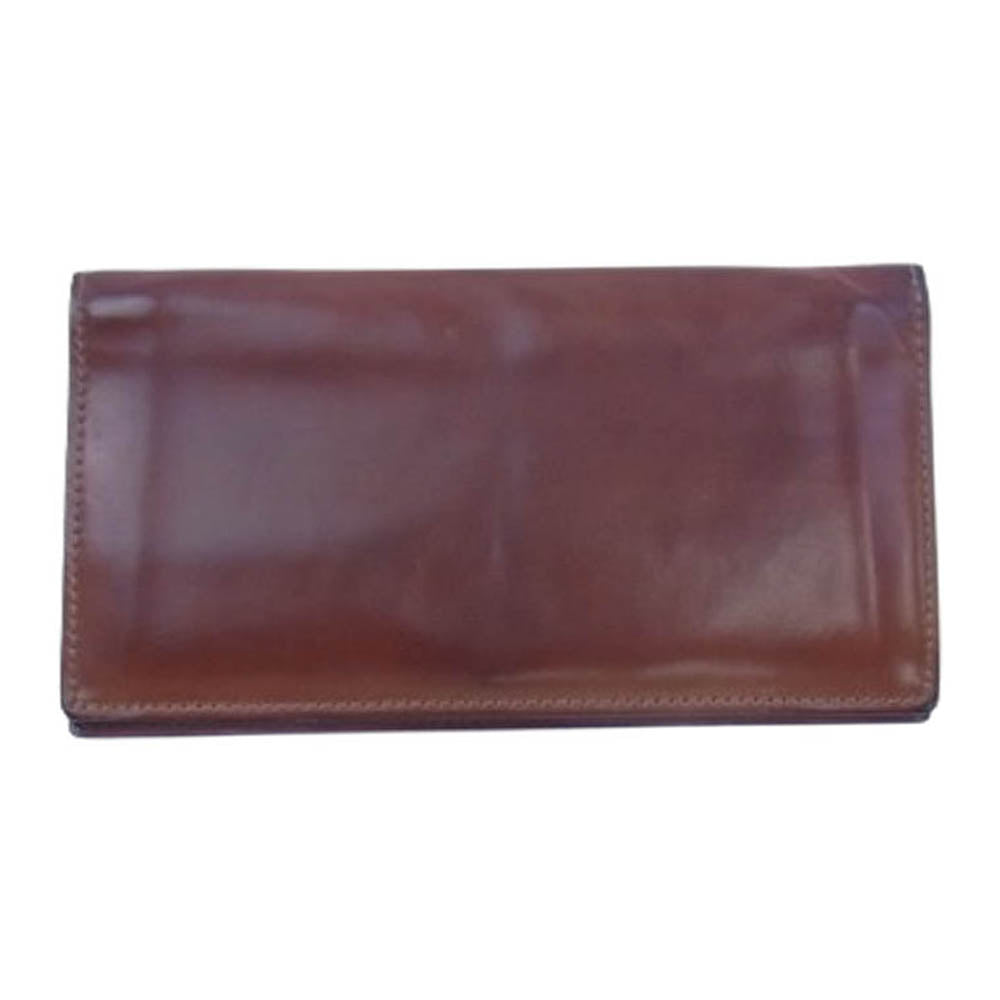 GANZO ガンゾ ホーウィン社製 シェルコードバン 馬革 ロングウォレット 長財布 ブラウン系【中古】