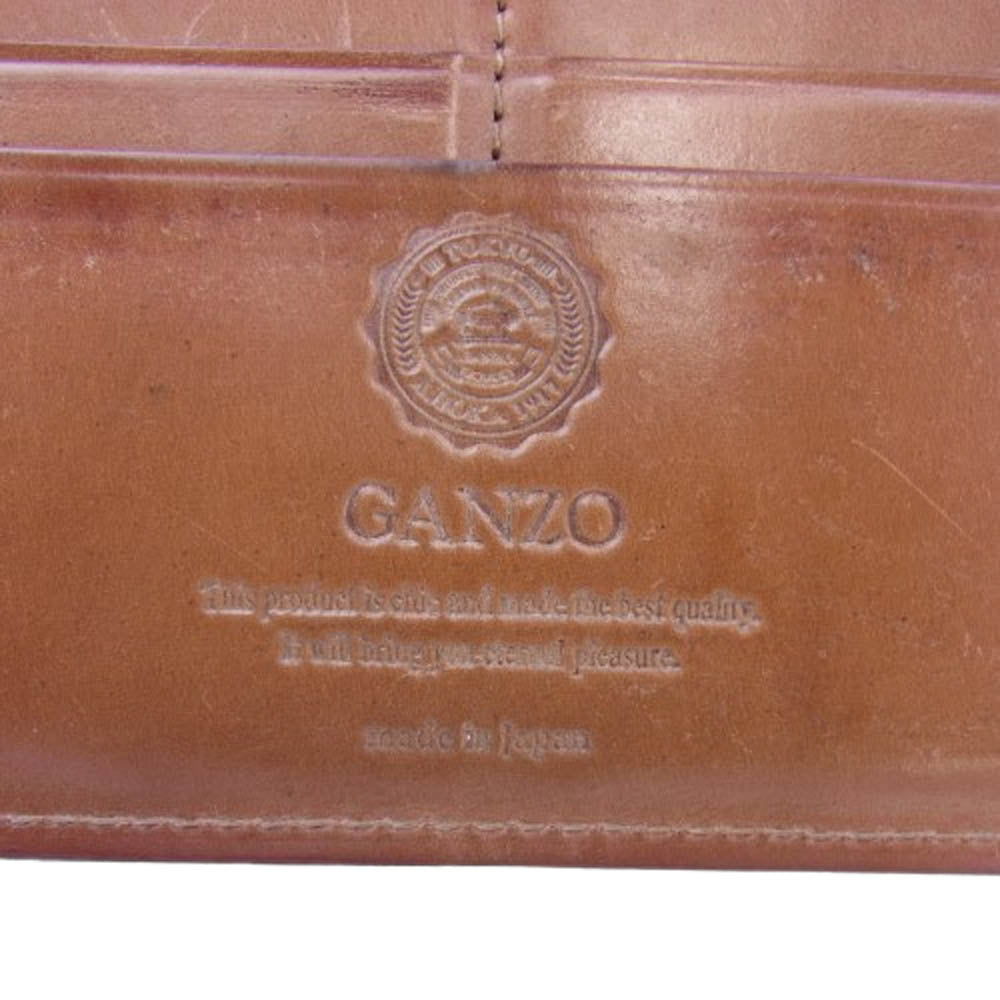 GANZO ガンゾ ホーウィン社製 シェルコードバン 馬革 ロングウォレット 長財布 ブラウン系【中古】