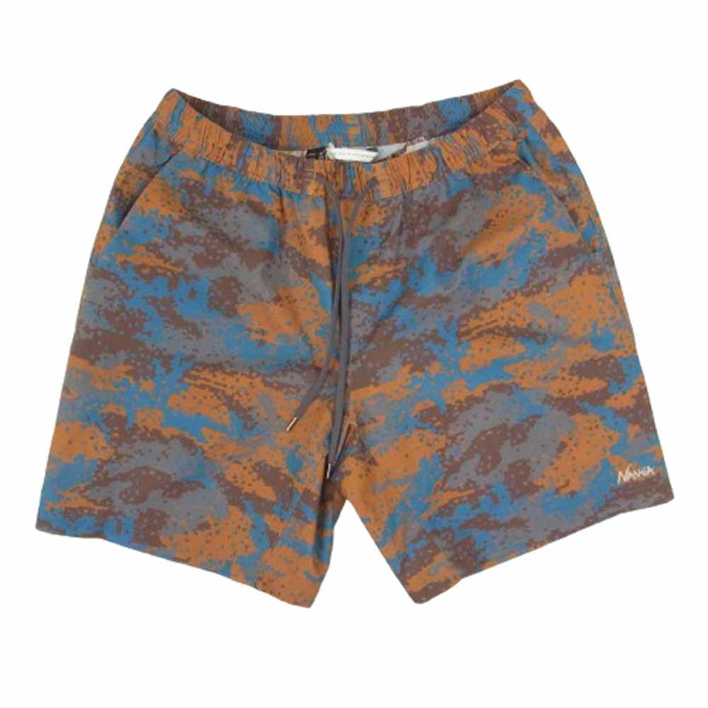 NANGA ナンガ AIR CLOTH ABSTRACT CAMO COMFY SHORTS カモフラ ショーツ ハーフパンツ ブラウン系 S【中古】