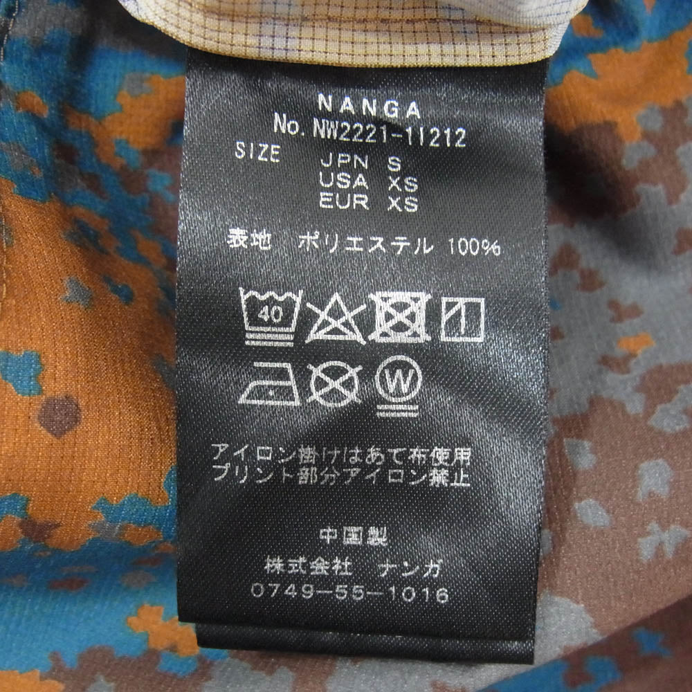 NANGA ナンガ AIR CLOTH ABSTRACT CAMO COMFY SHORTS カモフラ ショーツ ハーフパンツ ブラウン系 S【中古】
