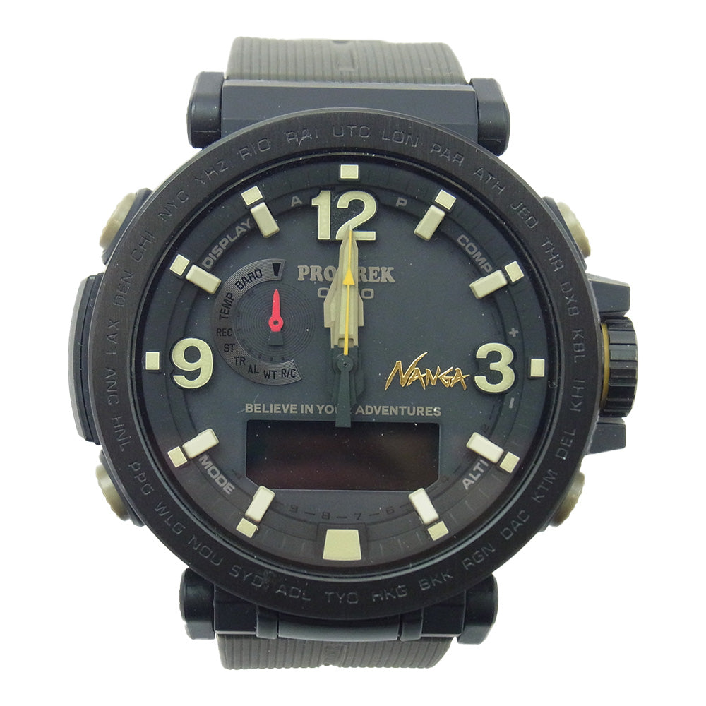 CASIO カシオ PRO TREK プロトレック × NANGA ナンガ PRW-6630NA-1A3JR Climber Line タフソーラー ウォッチ 腕時計【美品】【中古】