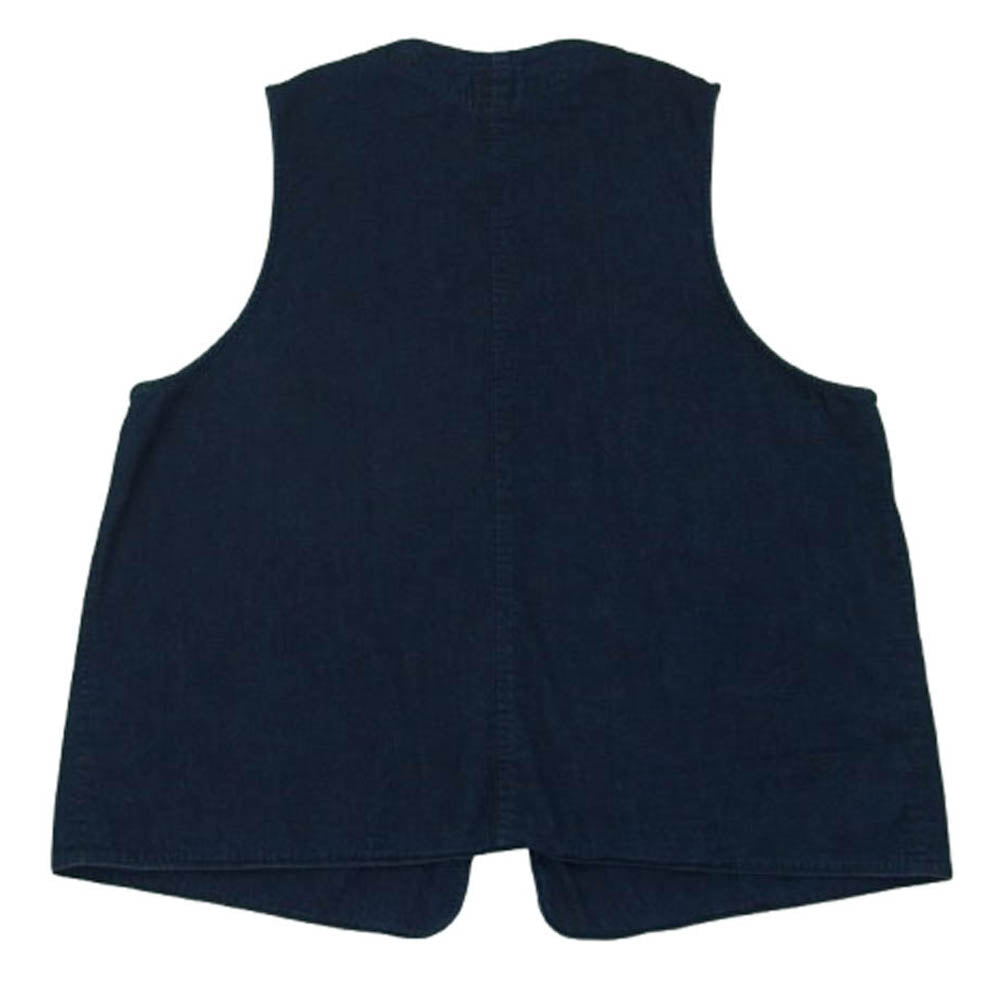 POST OVERALLS ポストオーバーオールズ 3503-8DI DEE VEST2 8oz Denim indigo deep wash ディーベスト2 デニム ベスト インディゴブルー系 L【中古】