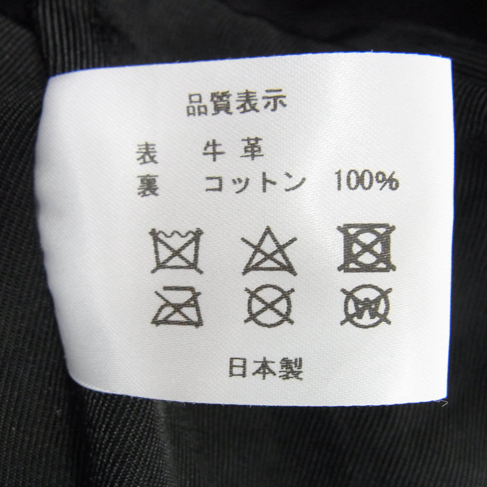 天神ワークス SINGLE COLLAR JACKET JS02 シングルカラー レザー ジャケット ブルー系 42【中古】