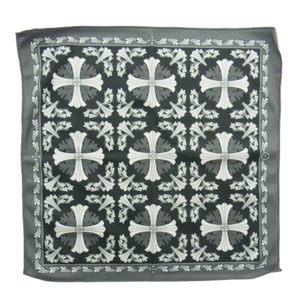 CHROME HEARTS クロムハーツ（原本無） CHプラス 総柄 アイウェアクロス メガネ拭き ダークグレー系【中古】