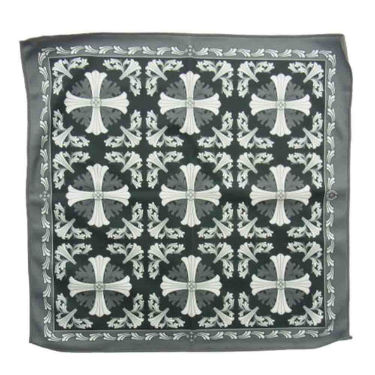 CHROME HEARTS クロムハーツ（原本無） CHプラス 総柄 アイウェアクロス メガネ拭き ダークグレー系【中古】