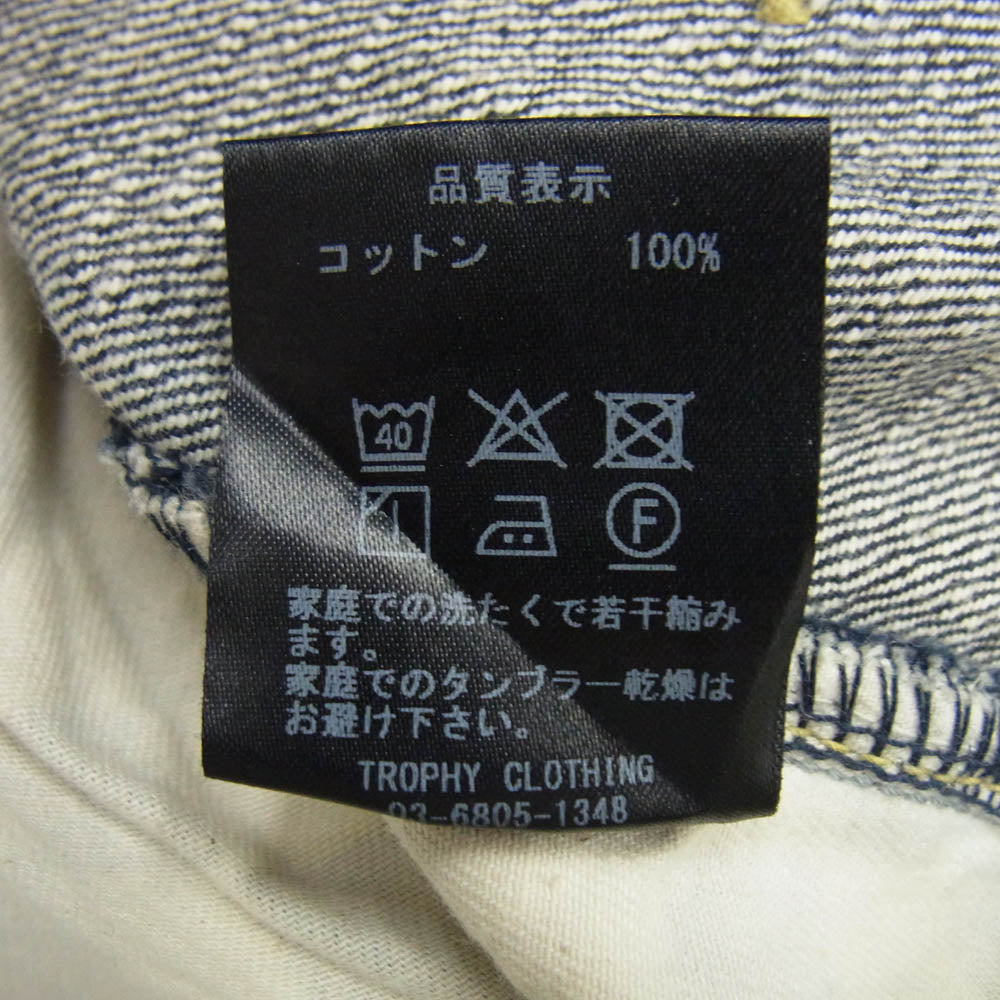トロフィークロージング 1606 W KNEE STANDARD DIRT DENIM ダブルニー スタンダードダート デニム パンツ インディゴブルー系 34【中古】
