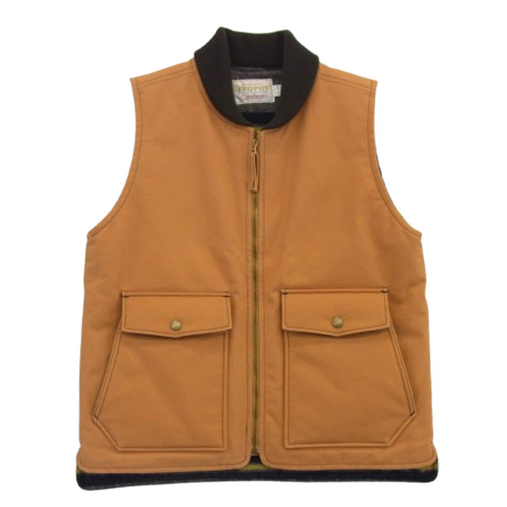 トロフィークロージング OILED DUCK STORM VEST ダック ベスト ジャケット オレンジ系 42【中古】