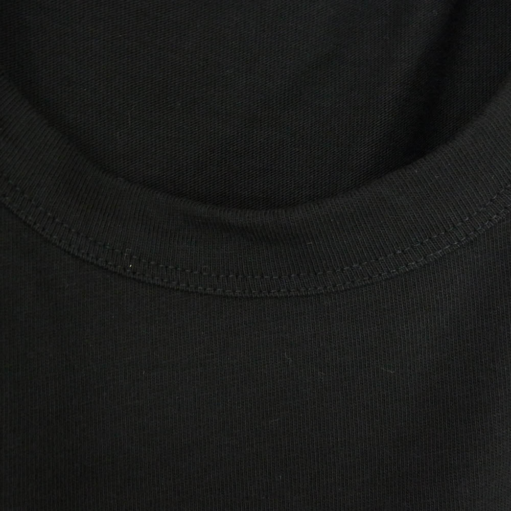 MONCLER モンクレール G20918D00002 MAGLIA T-SHIRT ベロア プリント 長袖 カットソー ブラック系 XL【美品】【中古】